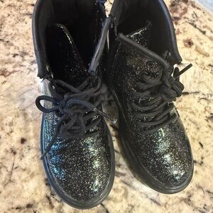 Dr. Martens Sparkly Black Kids Boots